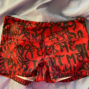 Feed me fight me graffiti shorts
